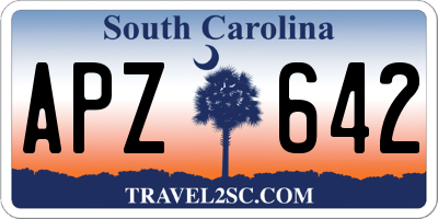 SC license plate APZ642