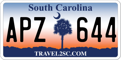 SC license plate APZ644