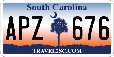 SC license plate APZ676
