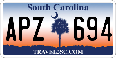 SC license plate APZ694