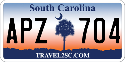 SC license plate APZ704