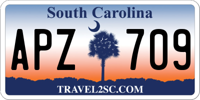 SC license plate APZ709