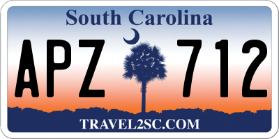 SC license plate APZ712