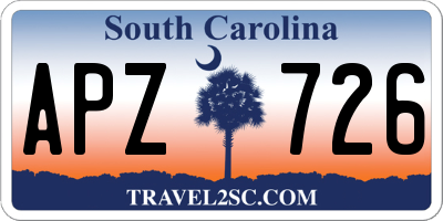 SC license plate APZ726