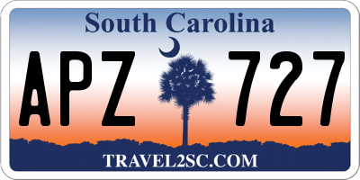 SC license plate APZ727