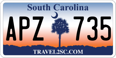 SC license plate APZ735