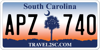 SC license plate APZ740