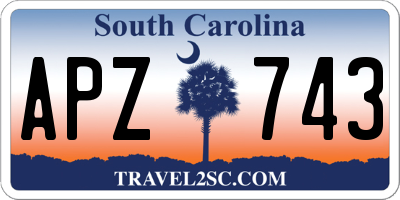 SC license plate APZ743