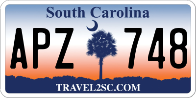 SC license plate APZ748