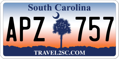 SC license plate APZ757