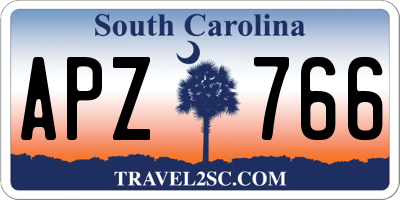 SC license plate APZ766