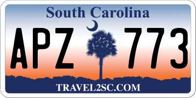 SC license plate APZ773