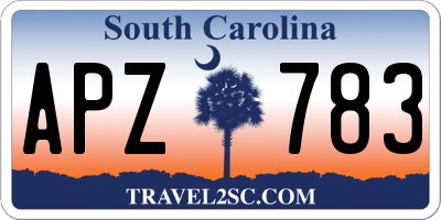 SC license plate APZ783