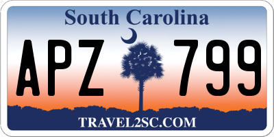 SC license plate APZ799