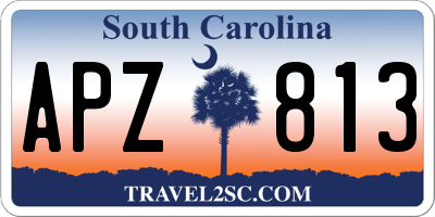 SC license plate APZ813
