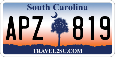 SC license plate APZ819