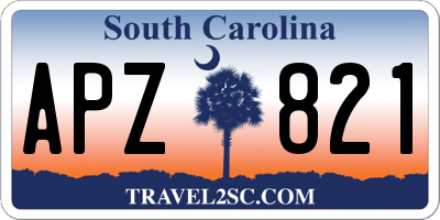 SC license plate APZ821