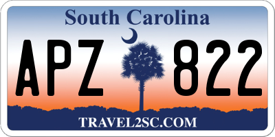 SC license plate APZ822