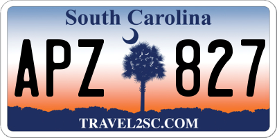 SC license plate APZ827
