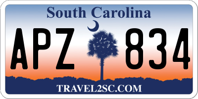 SC license plate APZ834