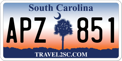 SC license plate APZ851