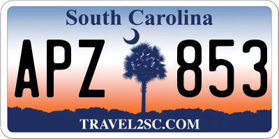 SC license plate APZ853