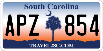 SC license plate APZ854