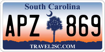 SC license plate APZ869