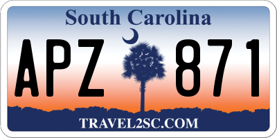 SC license plate APZ871