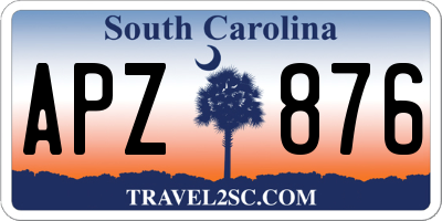 SC license plate APZ876