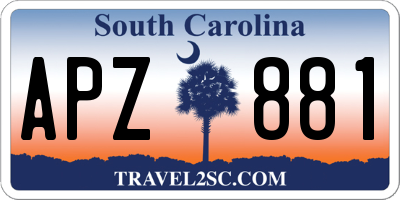 SC license plate APZ881