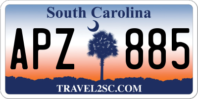 SC license plate APZ885