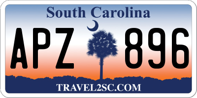 SC license plate APZ896