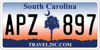 SC license plate APZ897