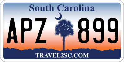 SC license plate APZ899