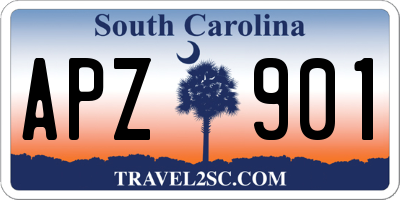 SC license plate APZ901