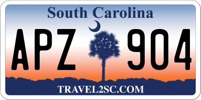 SC license plate APZ904