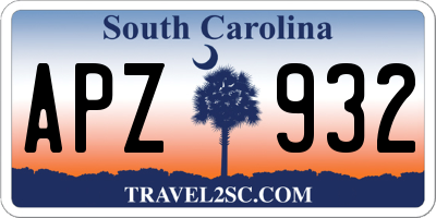 SC license plate APZ932