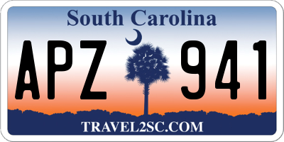 SC license plate APZ941