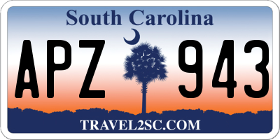 SC license plate APZ943