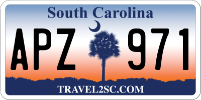 SC license plate APZ971