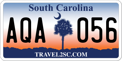 SC license plate AQA056