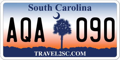 SC license plate AQA090