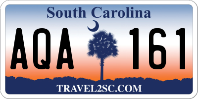SC license plate AQA161