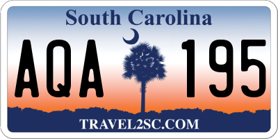 SC license plate AQA195