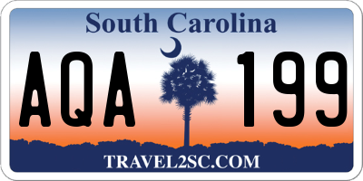 SC license plate AQA199