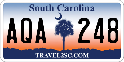 SC license plate AQA248