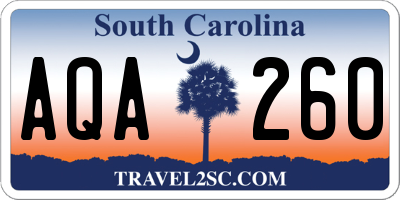 SC license plate AQA260