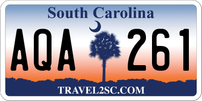SC license plate AQA261