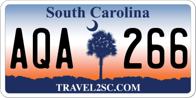 SC license plate AQA266